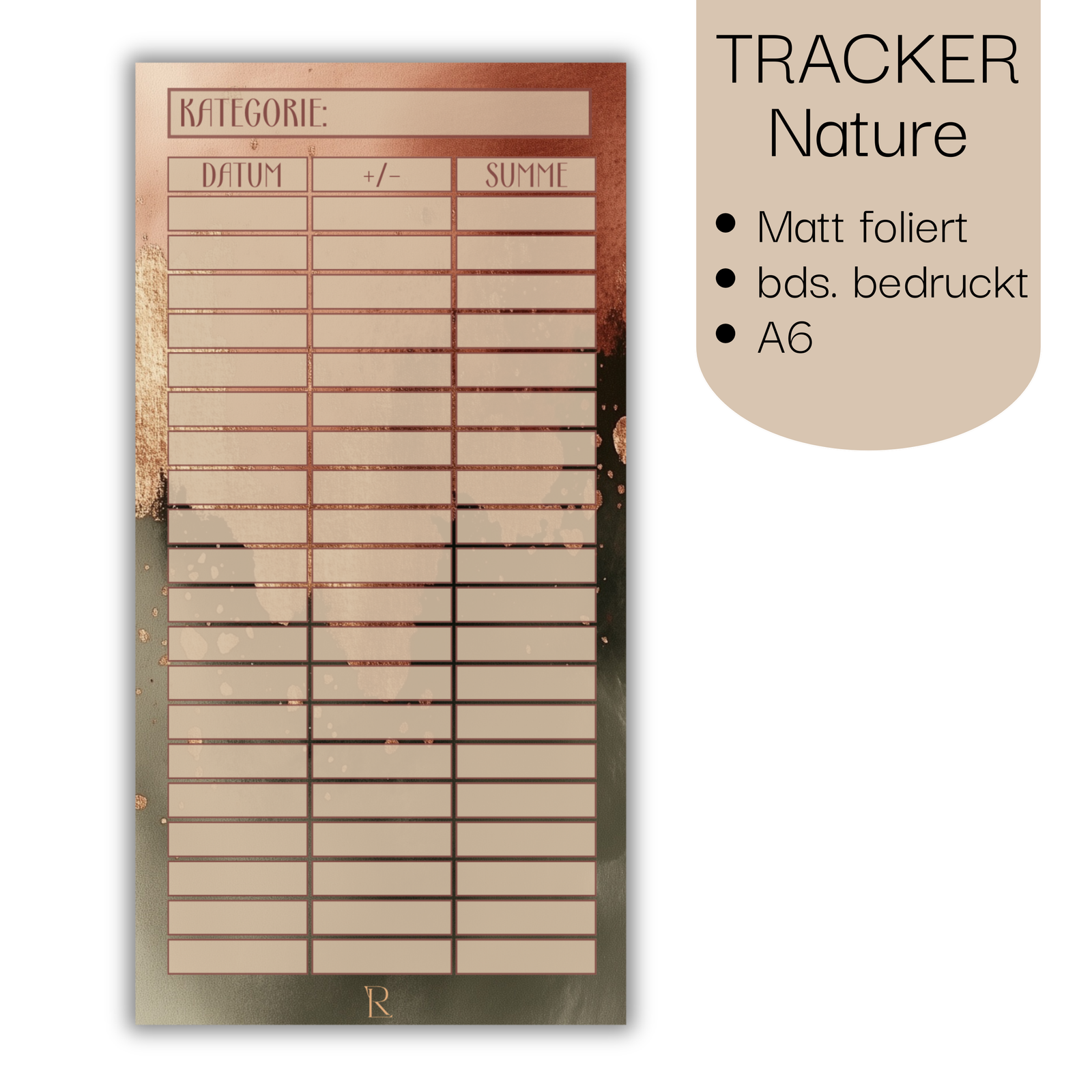 Tracker Nature - Matt foliert - beideitig bedruckt A6