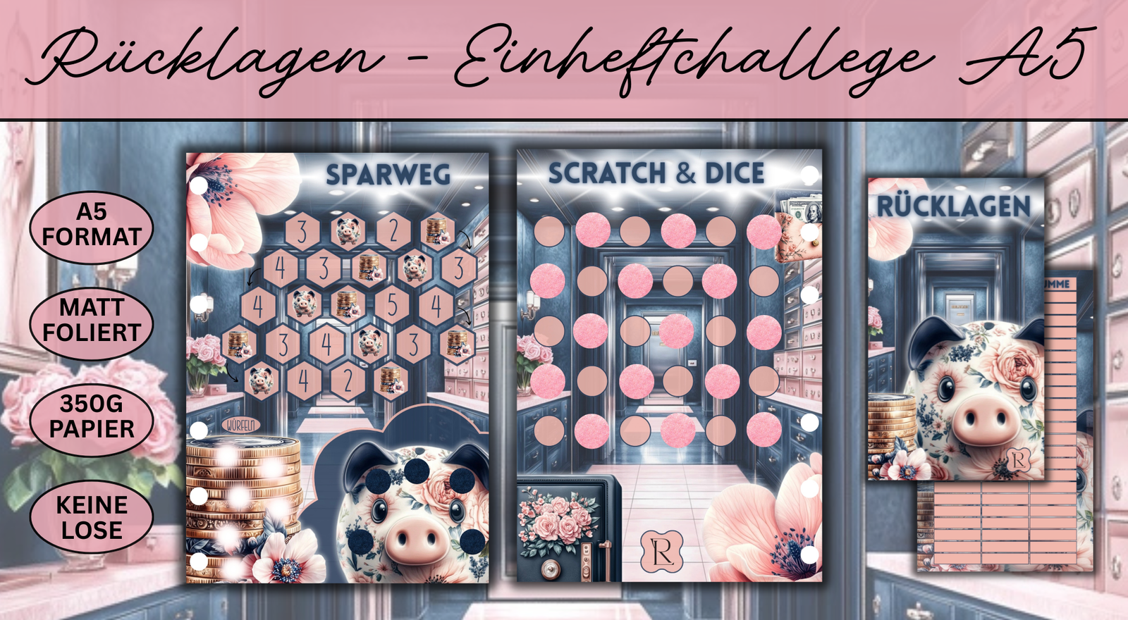 Rücklagen - Einheftchallenge A5