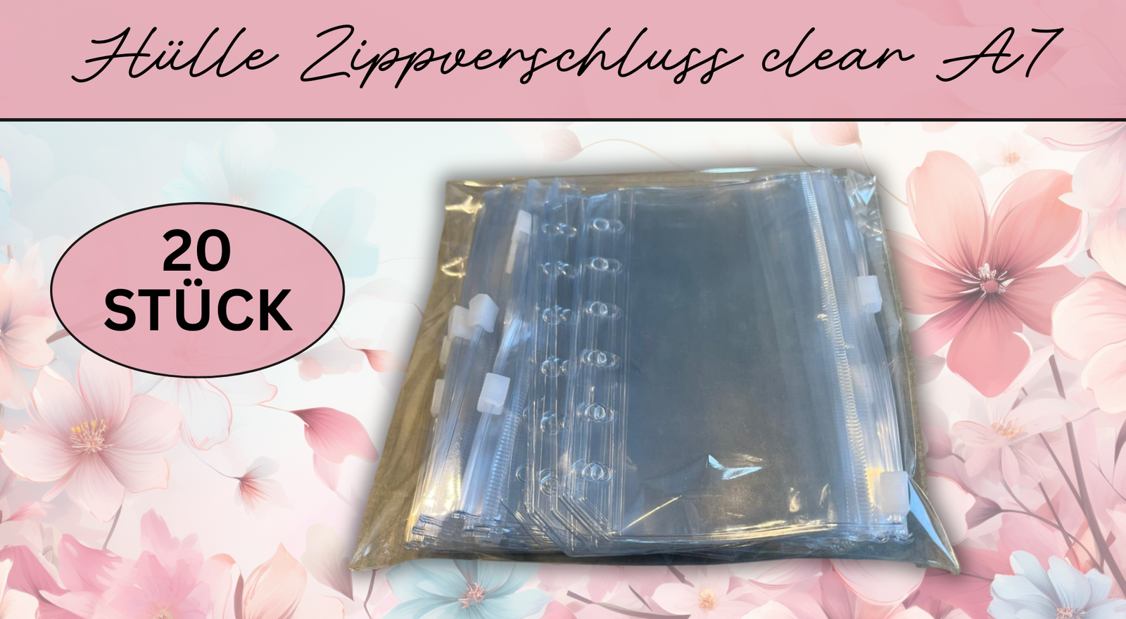 Hülle Zippverschluss clear A7 - 20 Stück