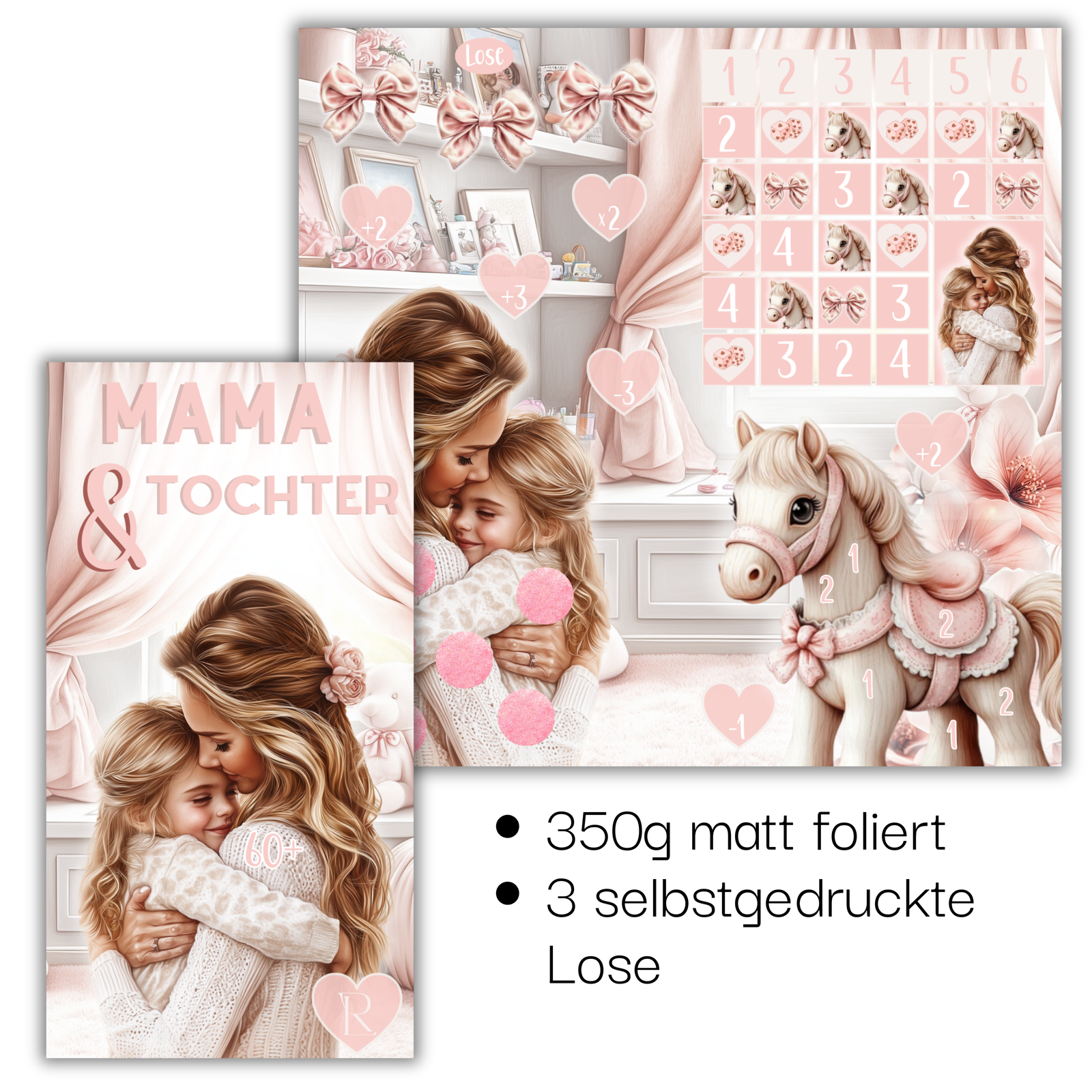 Mama & Tochter - 2er Klappkarte