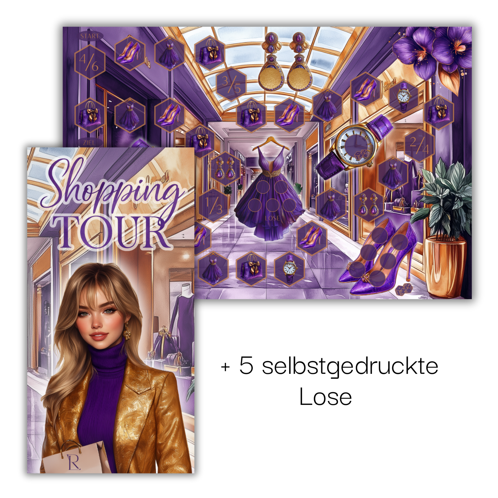 Shopping Tour Sparchallenge - 3er Klappkarte