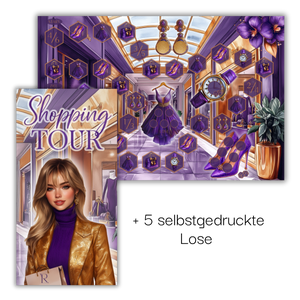 Shopping Tour Sparchallenge - 3er Klappkarte