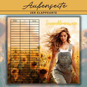 Sonnenblumenwiese - 2er Klappkarte