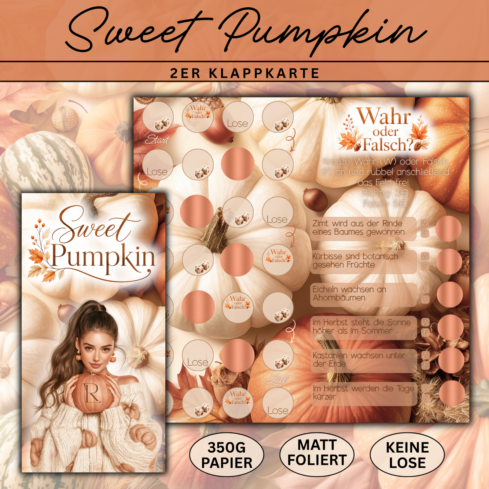 Sweet Pumpkin- 2er Klappkarte