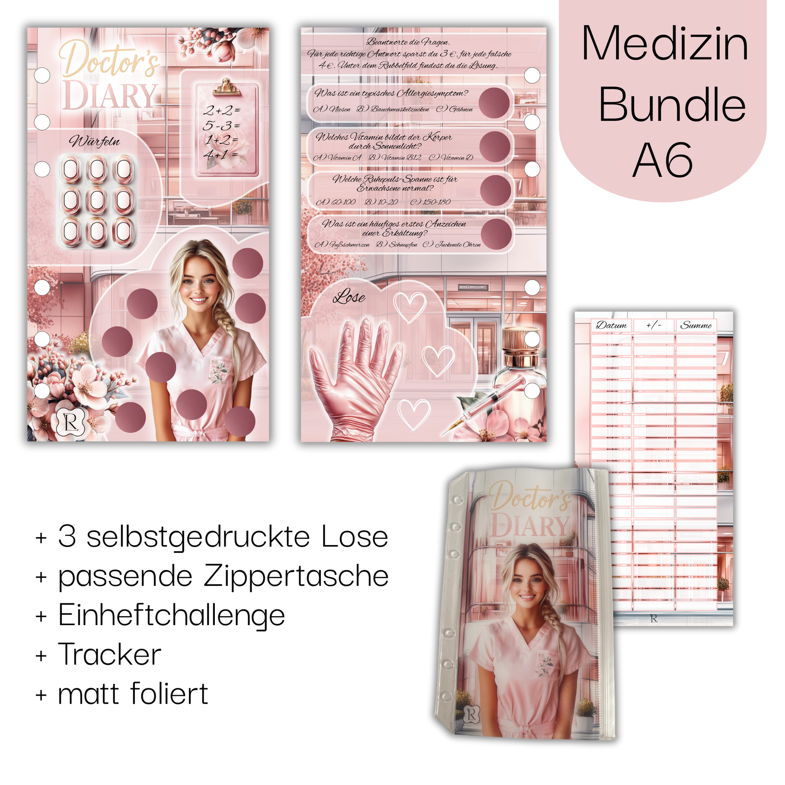 Medizin Bundle - Einheftchallenge - Zippertasche - Tracker