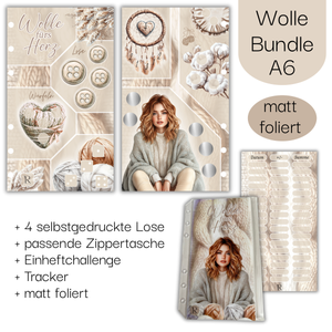 Wolle Bundle - Einheftchallenge - Zippertasche - Tracker