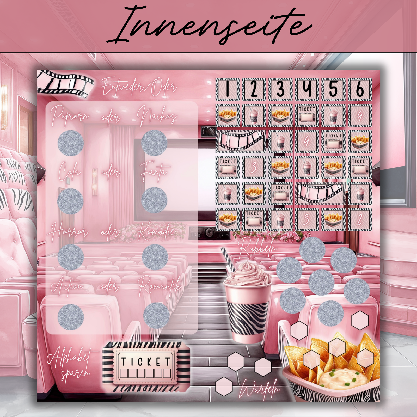 Kinozeit - 2er Klappkarte