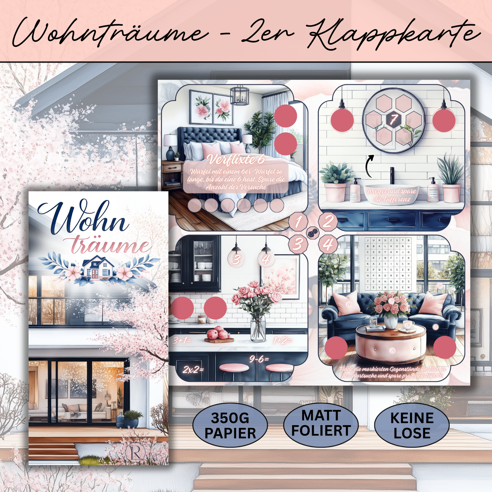 Wohnträume - 2er Klappkarte