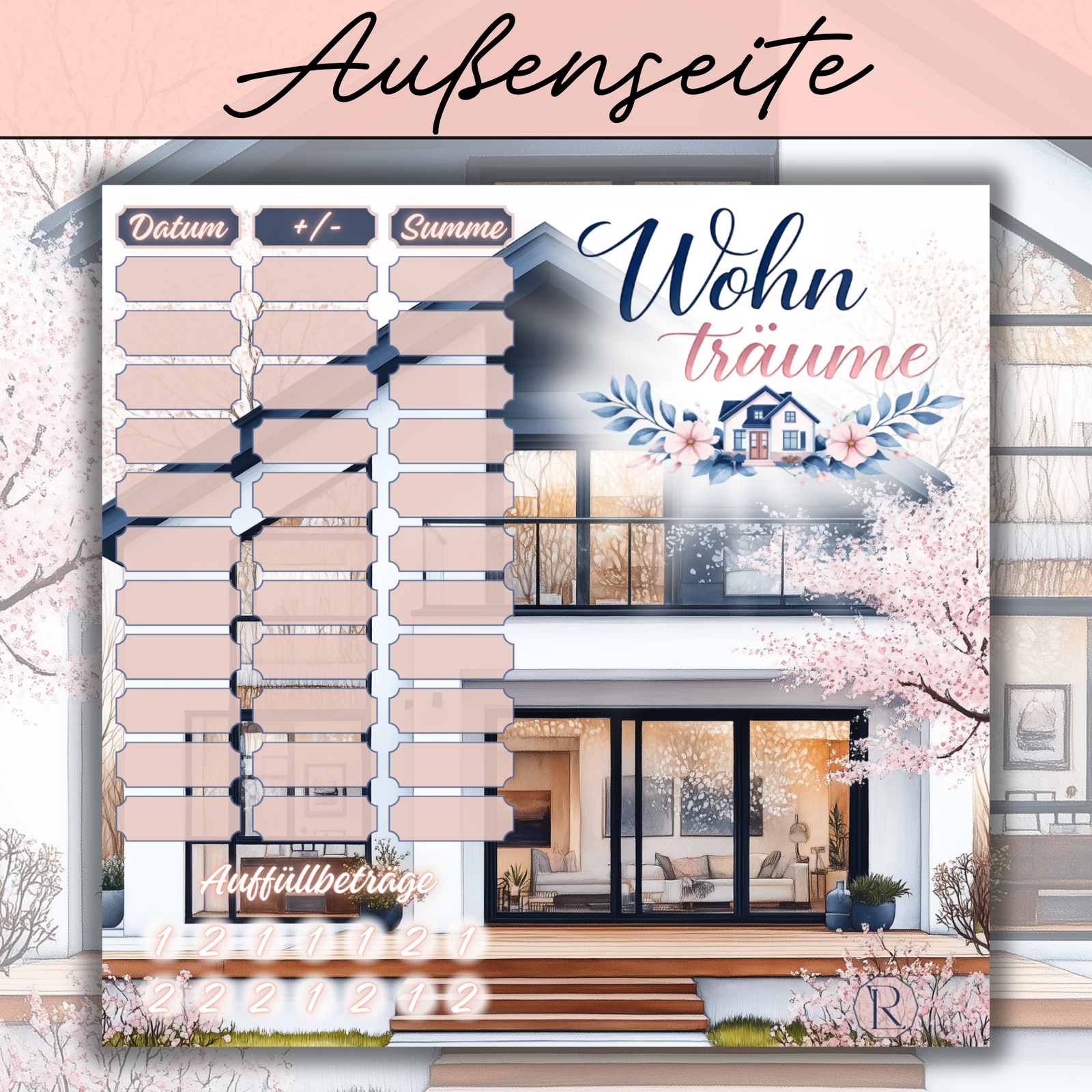 Wohnträume - 2er Klappkarte