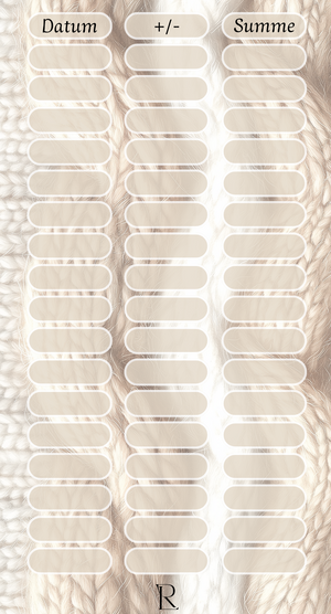 Wolle Bundle - Einheftchallenge - Zippertasche - Tracker