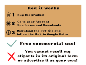 Black and Gold Christmas - Clipart Bundle - Lillysreich