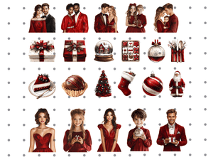 Christmas Elegant Red Dreams - Clipart Bundle - Lillysreich