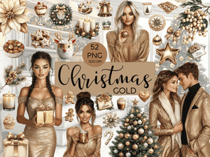 Christmas Gold - Clipart Bundle - Lillysreich