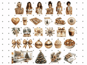 Christmas Gold - Clipart Bundle - Lillysreich