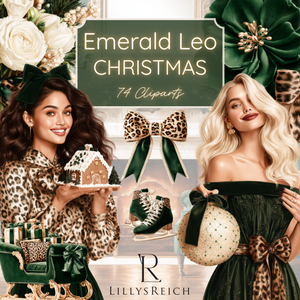 Emerald Leo Christmas – 74 festive PNG cliparts