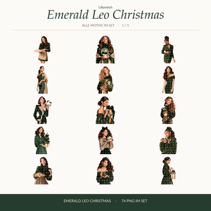 Emerald Leo Christmas – clipart overview 1 of 5