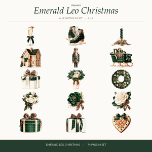 Emerald Leo Christmas – clipart overview 4 of 5