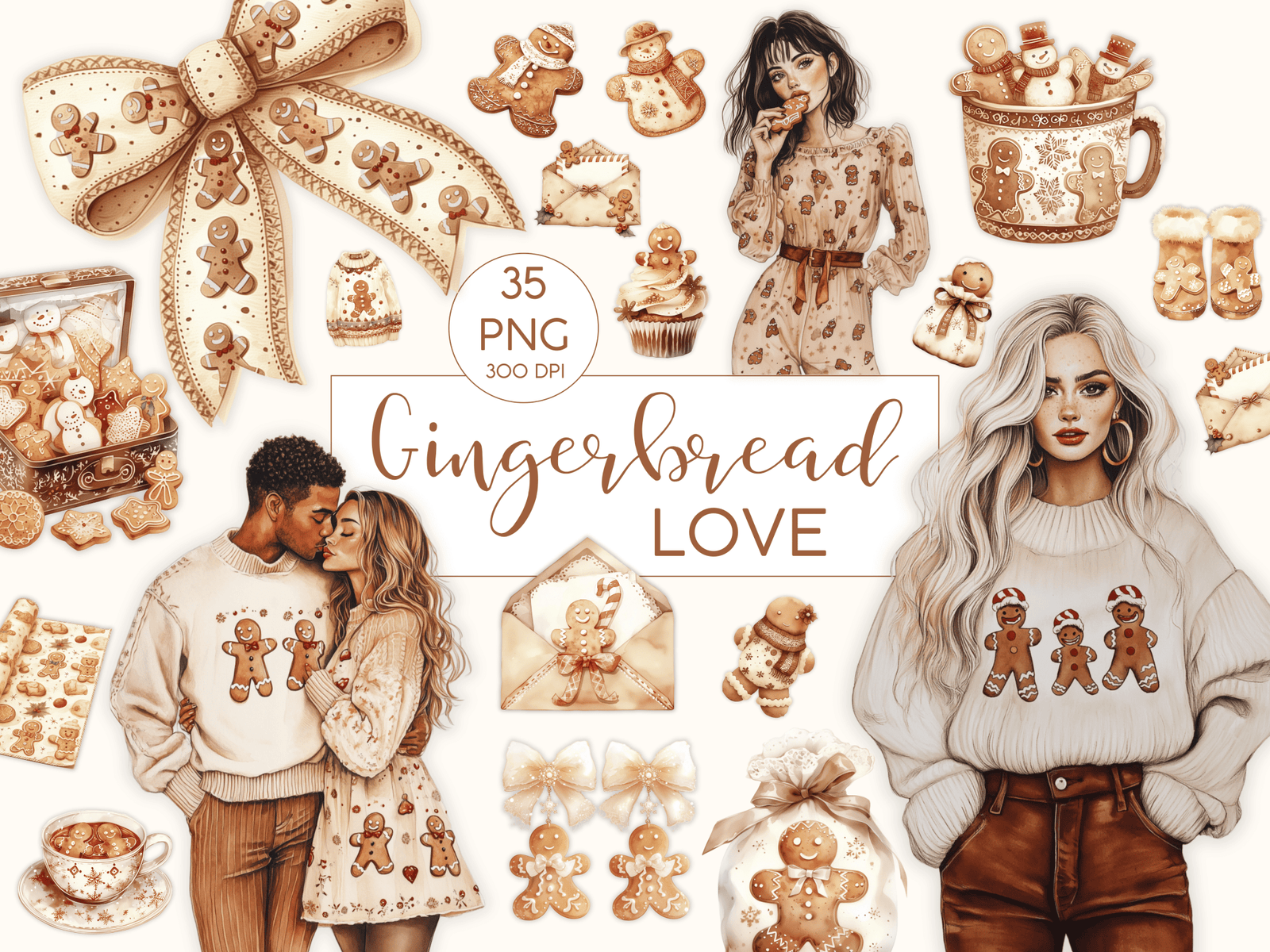 Gingerbread Love - Clipart Bundle - Lillysreich