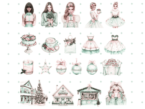 Merry Christmas Pastell - Clipart Bundle - Lillysreich