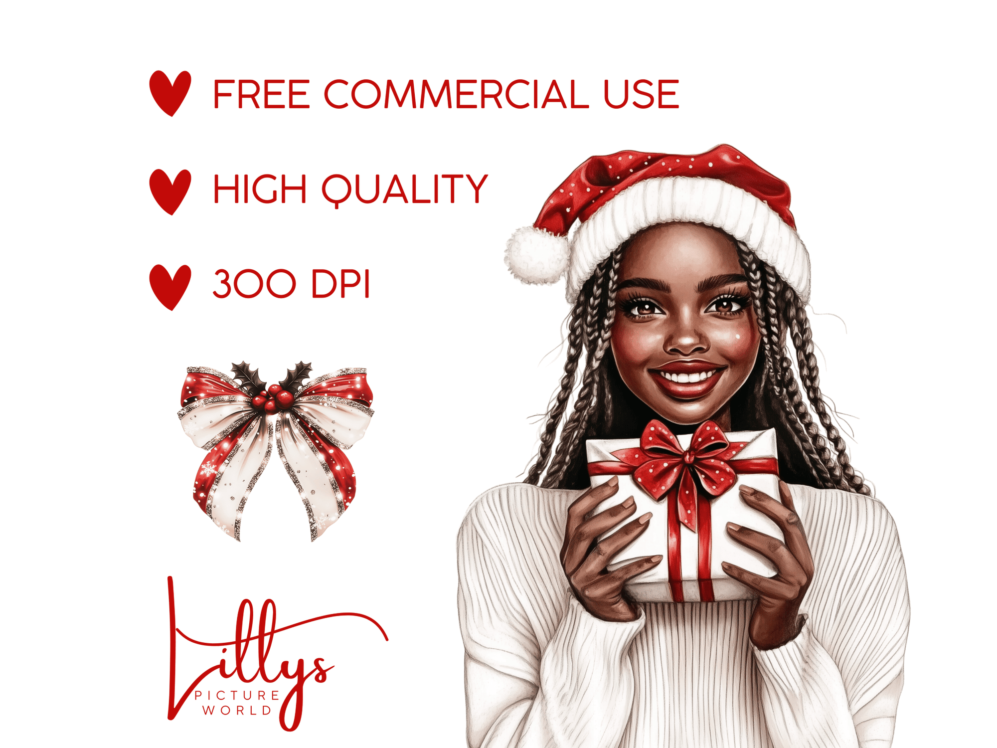 Merry Christmas Red - Clipart Bundle - Lillysreich