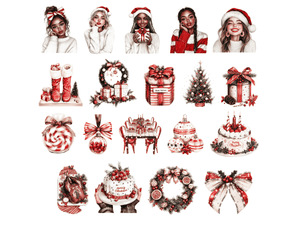 Merry Christmas Red - Clipart Bundle - Lillysreich