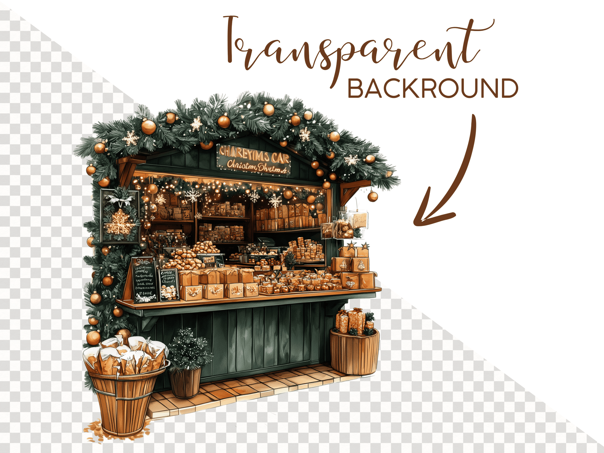 Merry Christmas Rustic - Clipart Bundle - Lillysreich