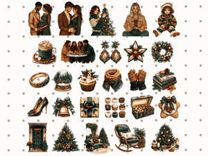 Merry Christmas Rustic - Clipart Bundle - Lillysreich
