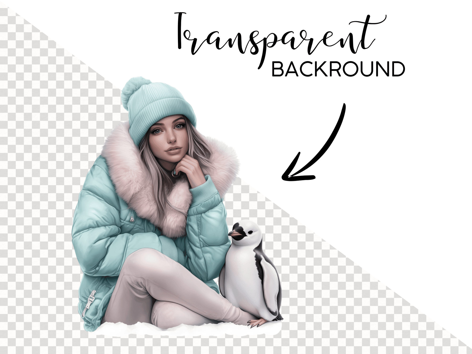 Polar Girl Pastell - Clipart Bundle - Lillysreich