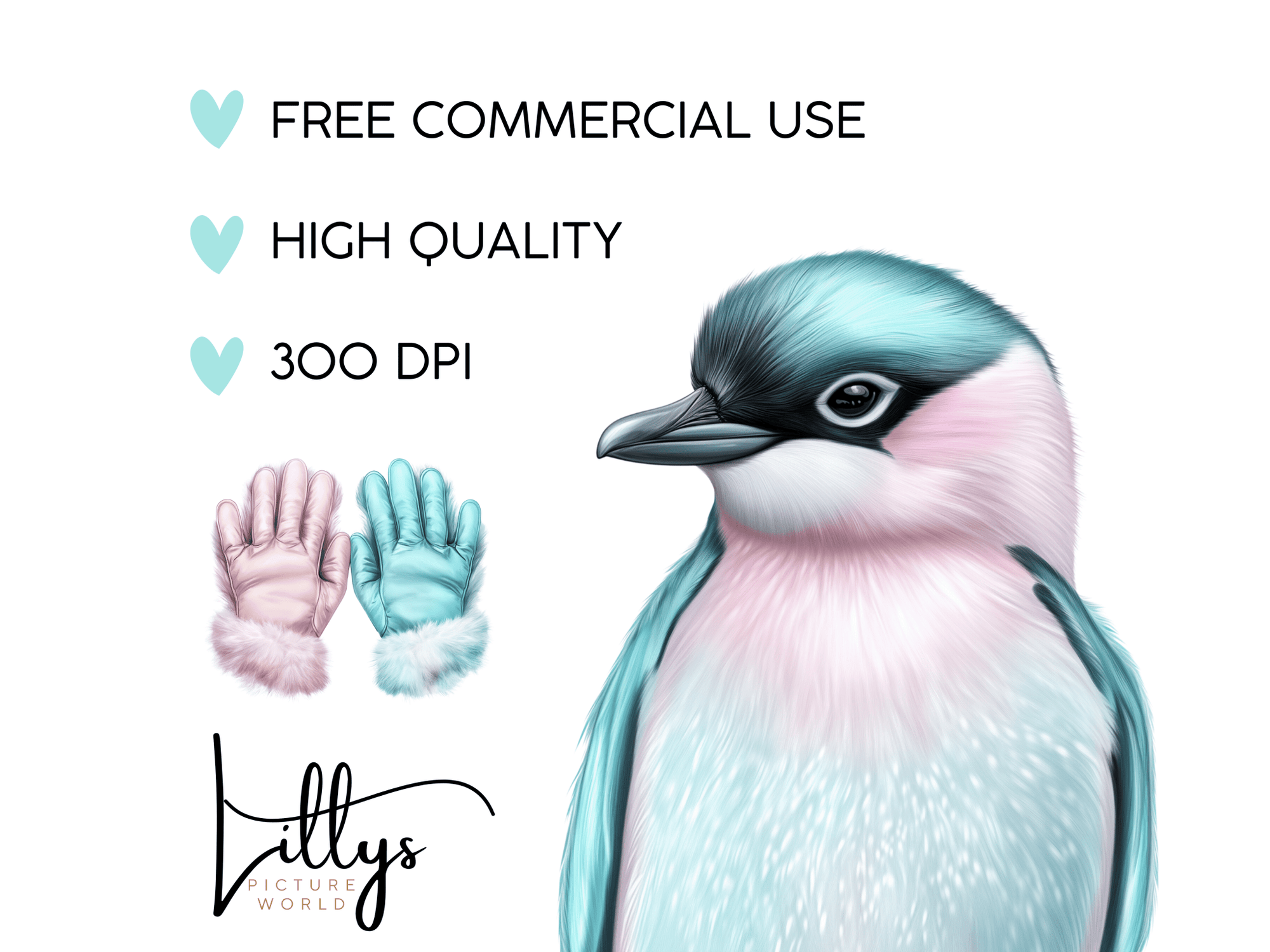 Polar Girl Pastell - Clipart Bundle - Lillysreich