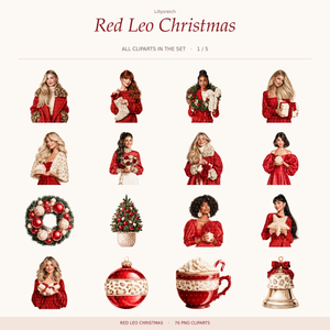 Red Leo Christmas – clipart overview 1 of 5