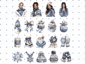 Snowflakes Winter - Clipart Bundle - Lillysreich