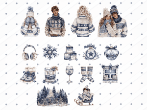 Snowflakes Winter - Clipart Bundle - Lillysreich