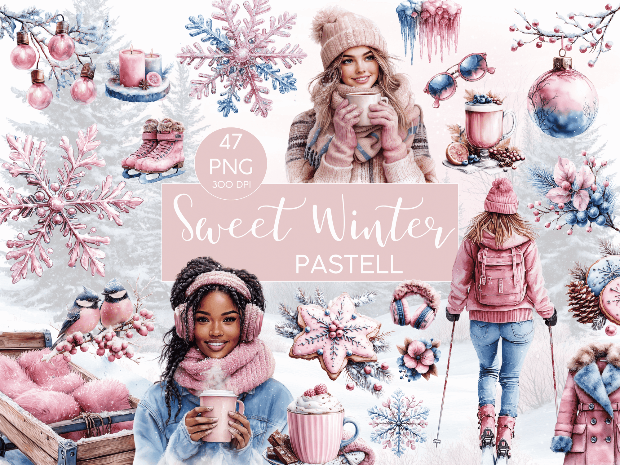 Sweet Winter Pastell - Clipart Bundle - Lillysreich