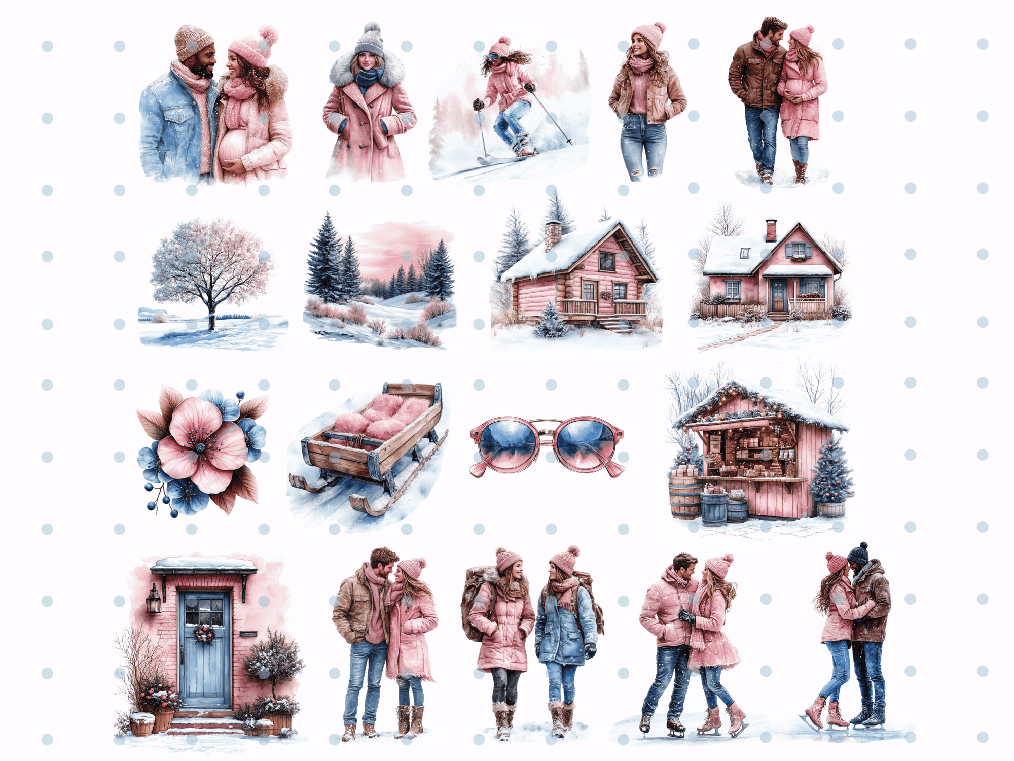 Sweet Winter Pastell - Clipart Bundle - Lillysreich