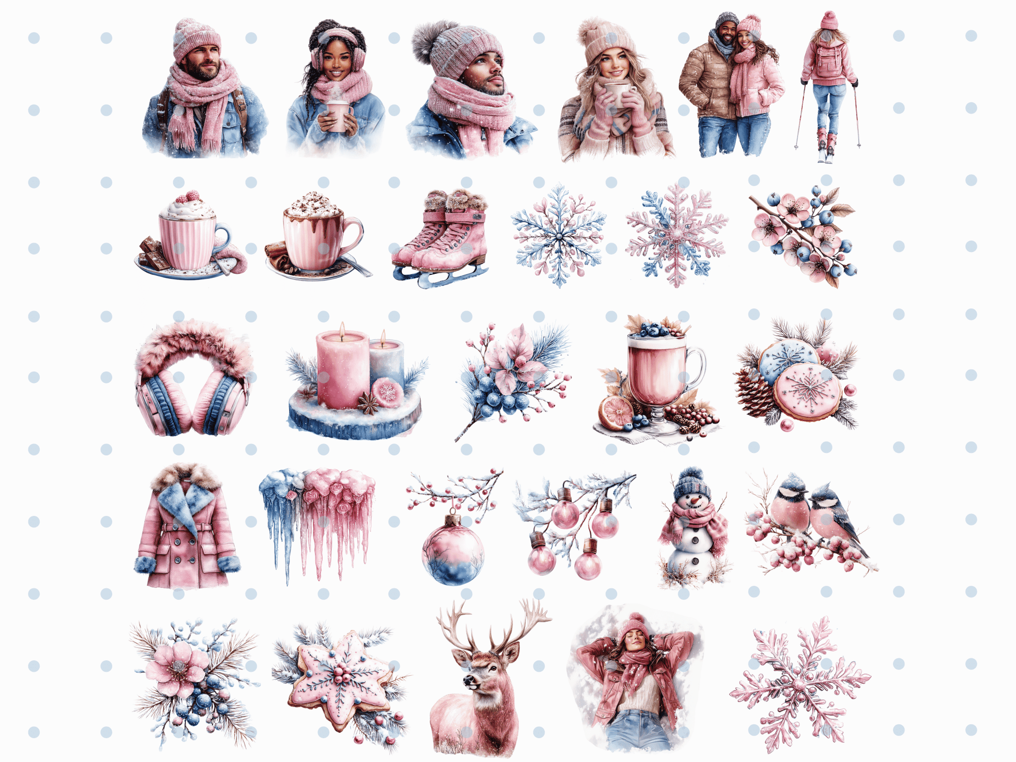 Sweet Winter Pastell - Clipart Bundle - Lillysreich