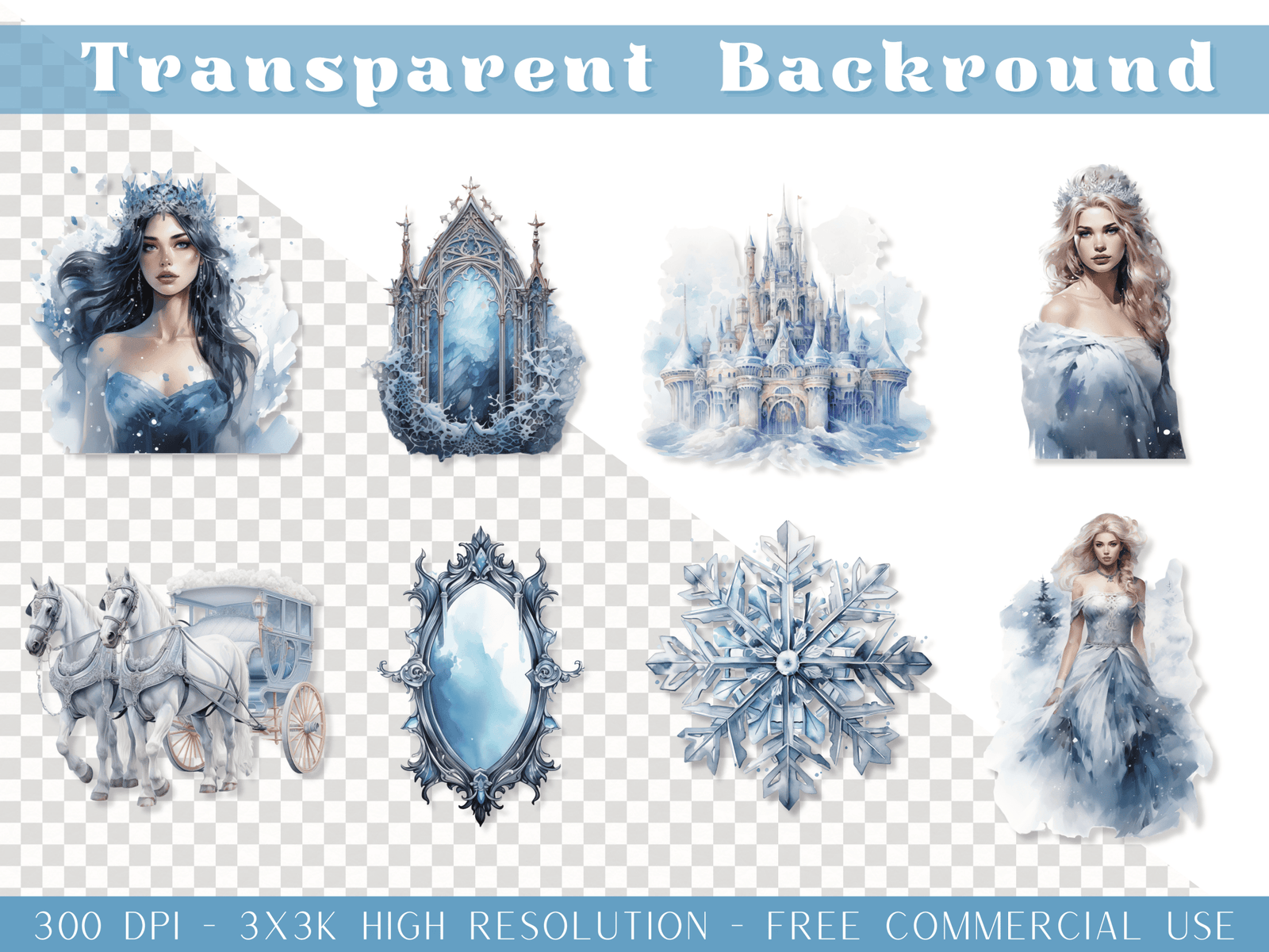 Winter Princess - Clipart Bundle